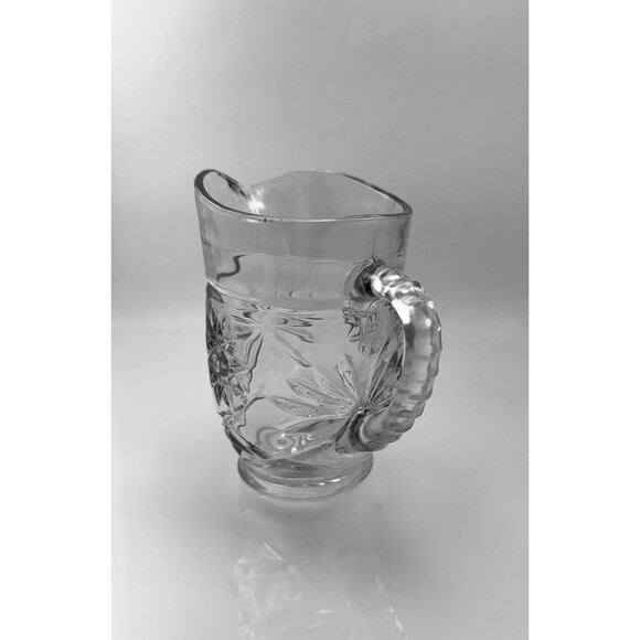 Anchor Hocking Glass Early American Prescut Star of David Pattern Vtge Pitcher - Picture 5 of 11